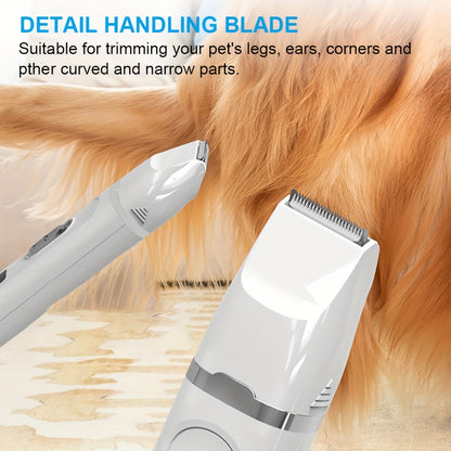 4-in-1 Rechargeable Dog & Cat Grooming Clipper Kit