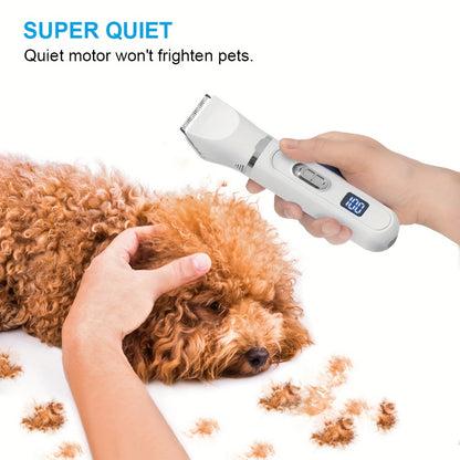 4-in-1 Rechargeable Dog & Cat Grooming Clipper Kit