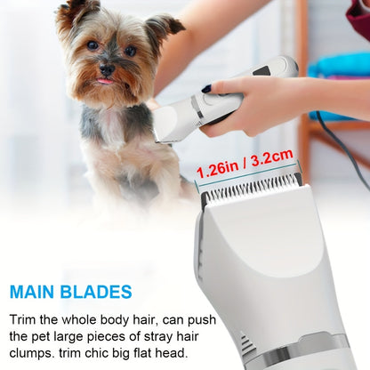 4-in-1 Rechargeable Dog & Cat Grooming Clipper Kit