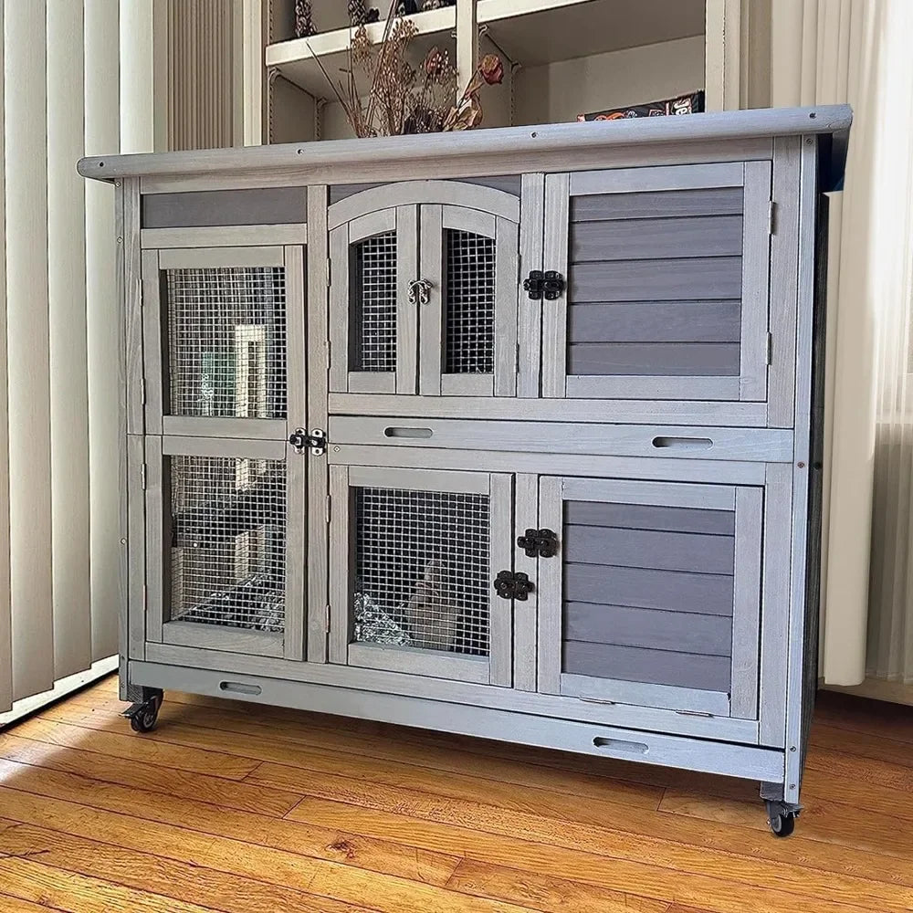 HoppyHome Bunny Cage on Wheels