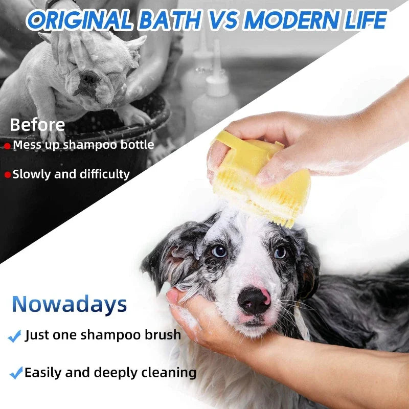 Silicone Pet Wash & Massage Brush