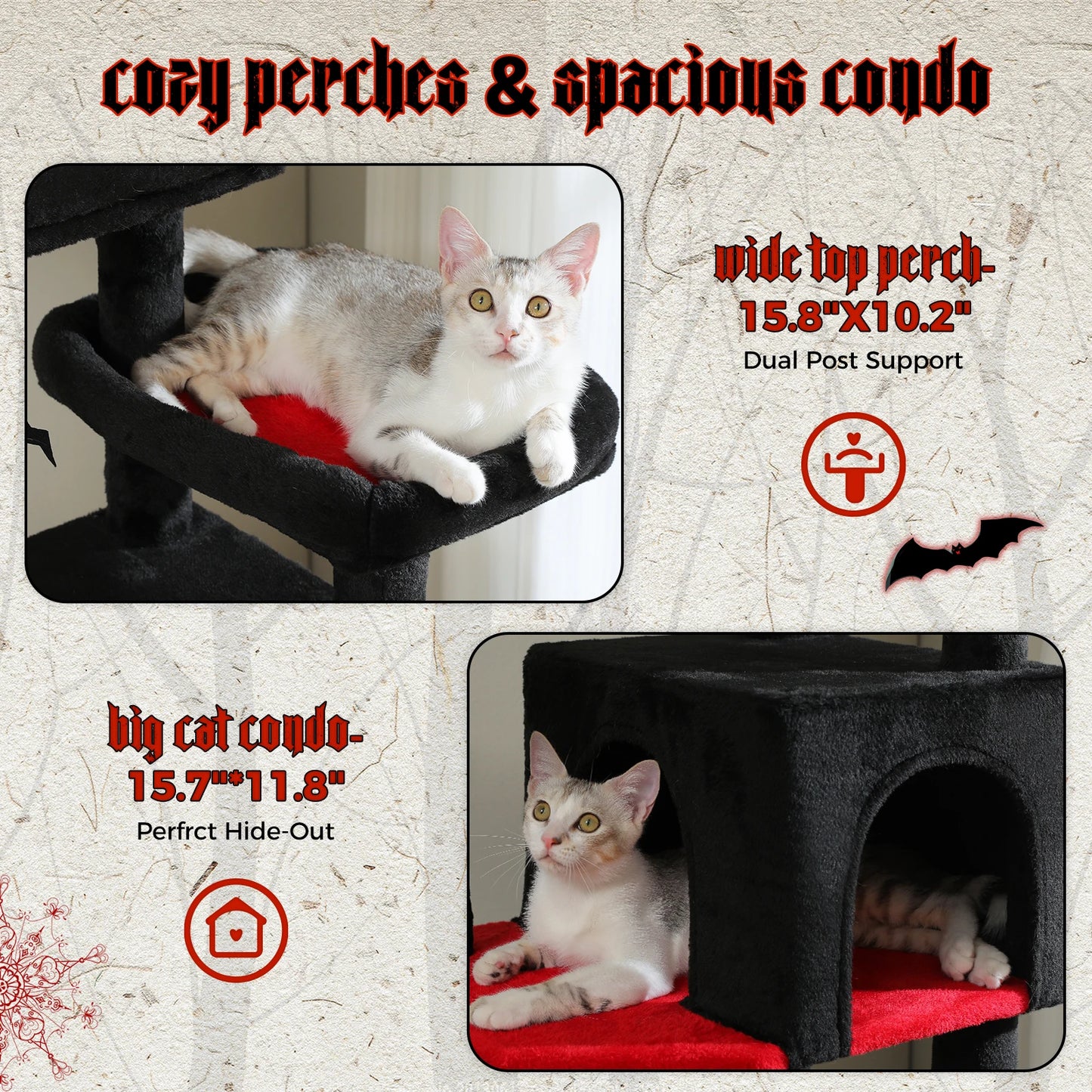 "Vampires Lair" 7-Level Cat Tree