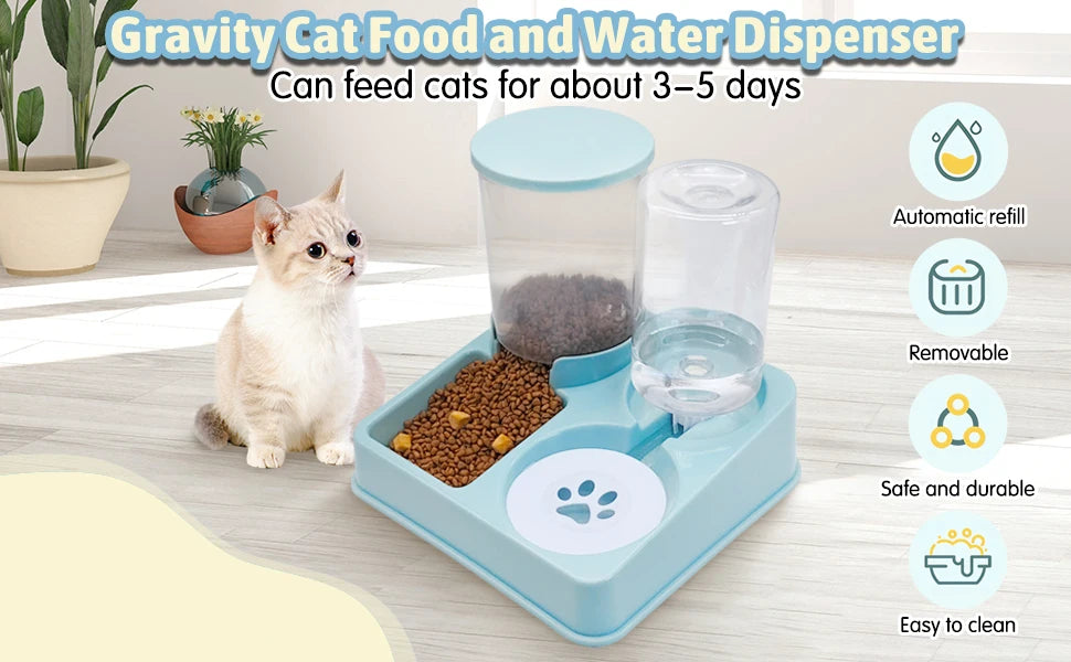 Pawsome 2-in-1 Tilted Feeder & Waterer Set