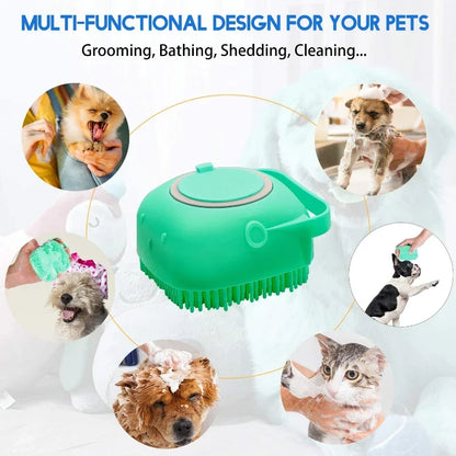 Silicone Pet Wash & Massage Brush